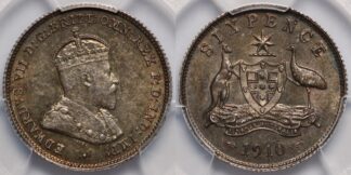 1910 Sixpence MS63 PCGS