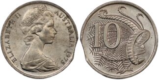 Australia 10c 1975 Clipped Error Coin
