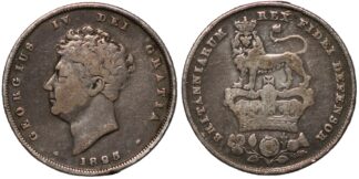 Great Britain 1825 Shilling George IV Third Reverse S-3812 Silver Coin