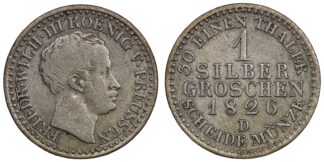 German States - Prussia 1826-D KM# 410 Silber Groschen World Silver Coin