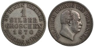 German States PRUSSIA 1870-C Groschen KM# 485 World Silver Coin