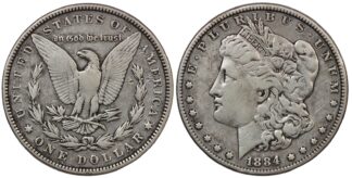 United States 1884 Morgan Dollar $1 World Silver Coin
