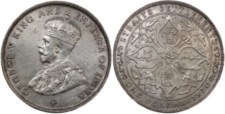 Straits Settlements 1920 One Dollar George V KM# 33 World Silver Coin
