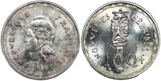 New Hebrides 100 Francs KM# 1 World Silver Coin