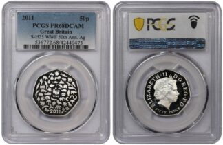 PCGS Graded PR68DCAM Great Britain 2011 50p WWF Silver Proof