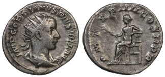 Ancient Roman Imperial Silver Coin Gordian III AR Ant. AD 241-243 Apollo