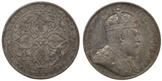 Straits Settlements 1908 One Dollar Edward VII KM# 26 World Silver Coin