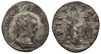 Ancient Roman Imperial Coin Gallienus AR Ant. AD 255-256 Two Emperors