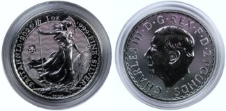 Great Britain Britannia 2026 1oz Fine Silver Coin Uncirculated Cherry Blossom Privy
