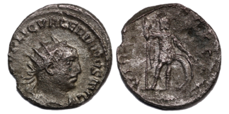 Ancient Roman Billon Antoninianus Valerian I AD254-255 RIC 227