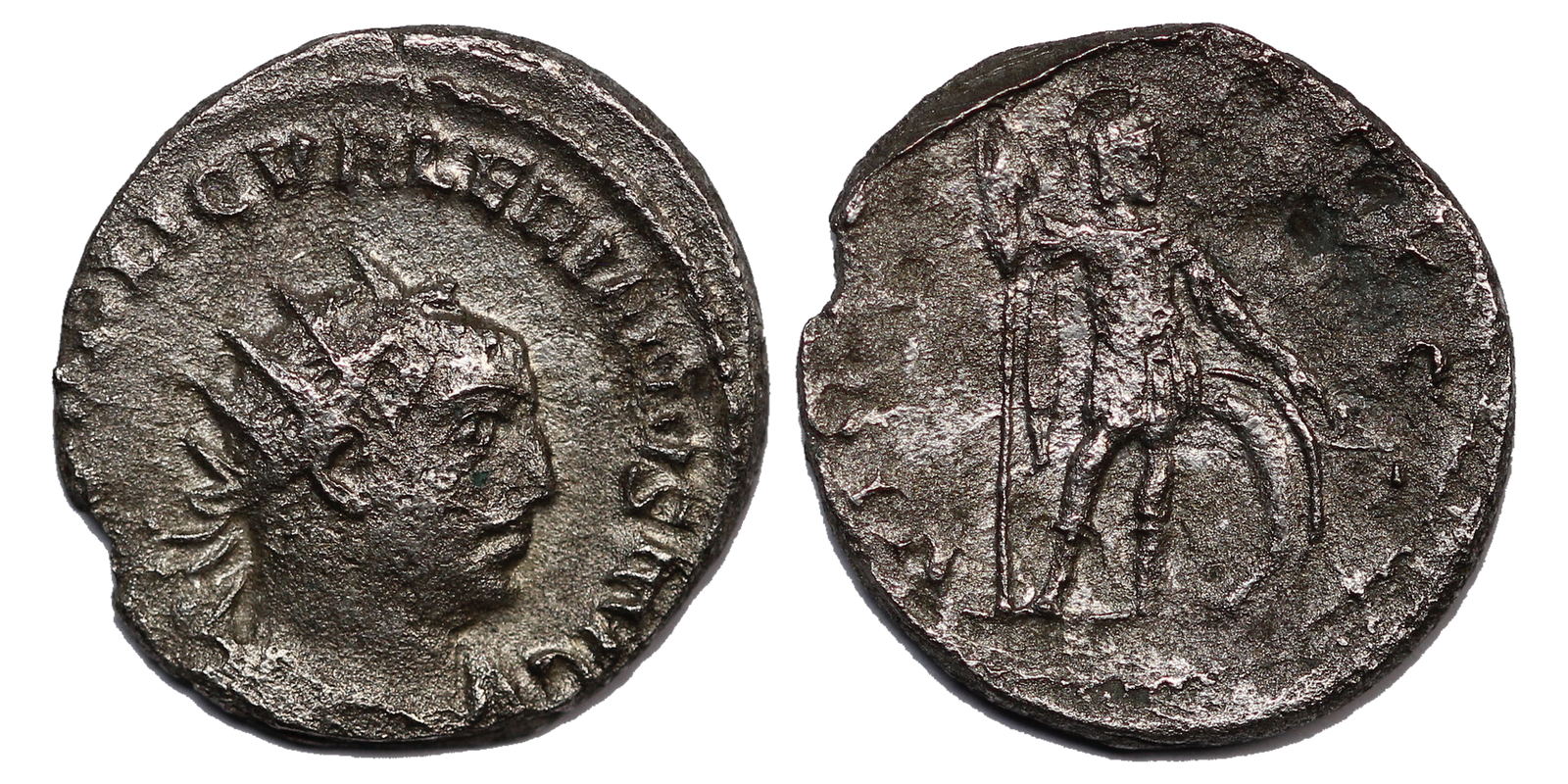 Ancient Roman Billon Antoninianus Valerian I AD254-255 RIC 227