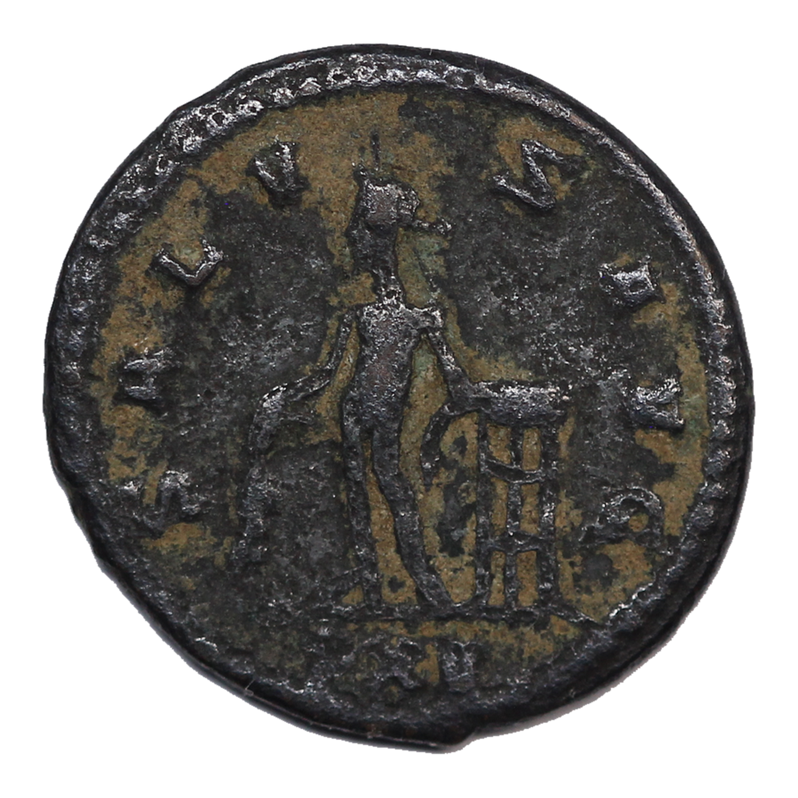 Ancient Roman billon Antoninianus Gallienus AD267 RIC 610f - Image 3