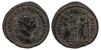 Ancient Roman billon Antoninianus Maximian Herculius AD286 RIC 623