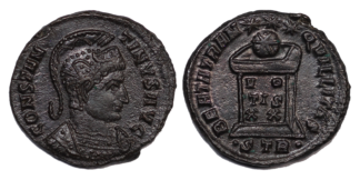Roman Empire Constantine I Nummus RIC 341