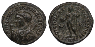 Ancient Roman Nummus Crispus as Caesar AD317-320 RIC 24