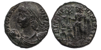 Ancient Roman Nummus Constantius II AD348-351 RIC 71