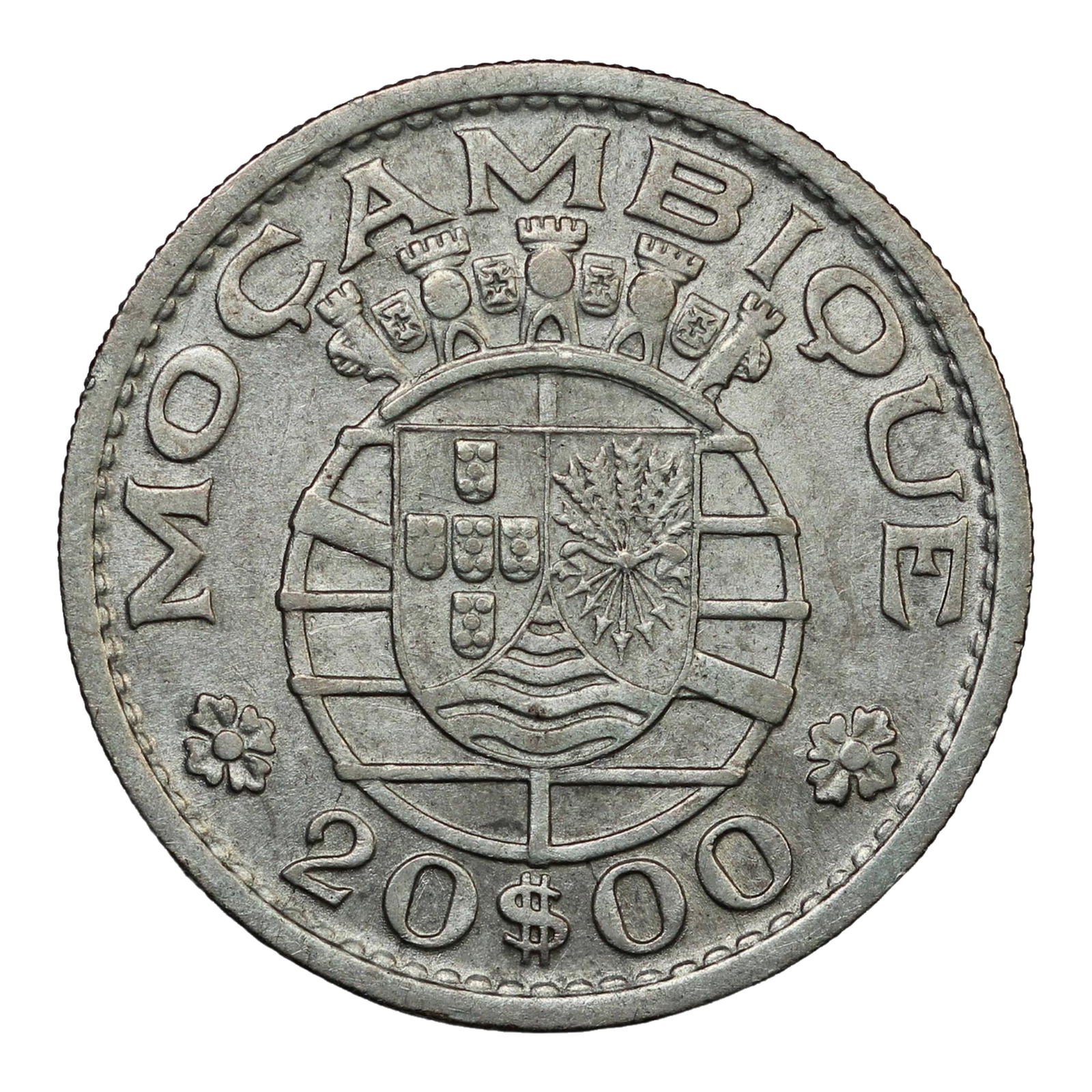 Mozambique 20 Escudos 1952 World Silver Coin KM#80 - Image 3