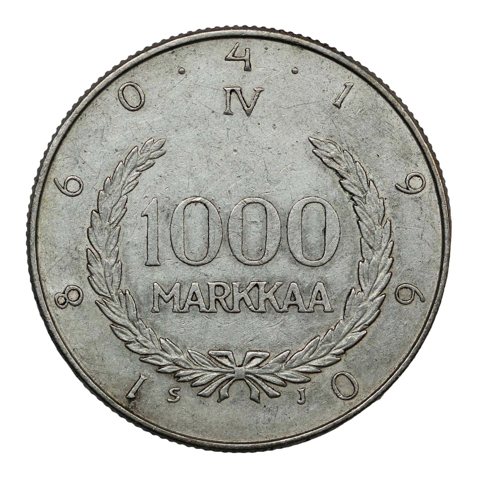 Finland Republic 1000 markkaa 1960 World Silver Coin KM#43 - Image 2