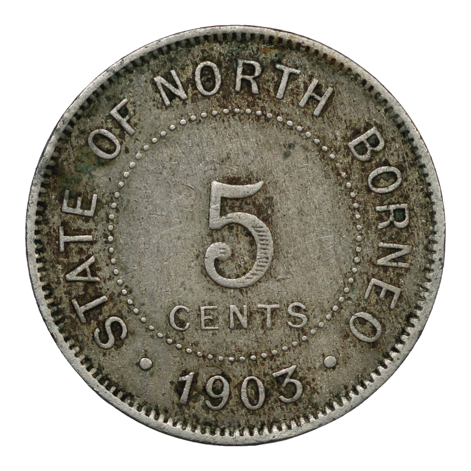 British North Borneo 5 cents 1903-H KM#5 - Image 3