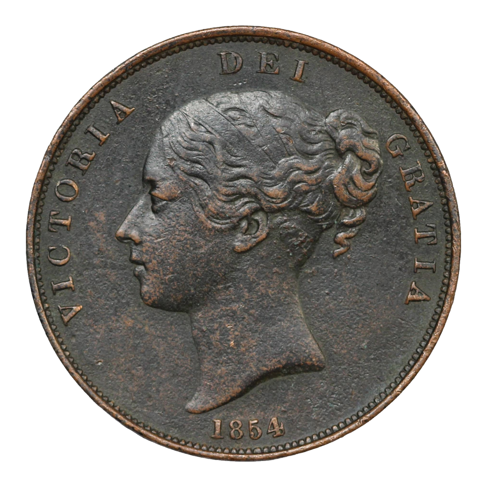 Great Britain Penny 1854 Spink 3948 World Coin - Image 2