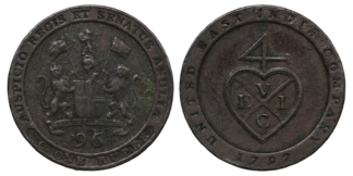 British India 1/96 rupee East India 1797 KM 397 (Madras Presidency)