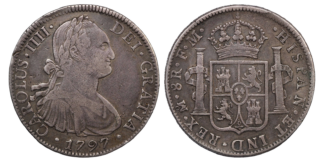 Mexico Silver 8 reales Charles IV of Spain 1797 KM# 109 World Coin