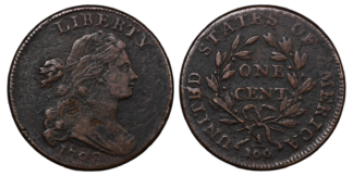 United States of America One cent 1798 Sheldon S-166 Rare World Coin