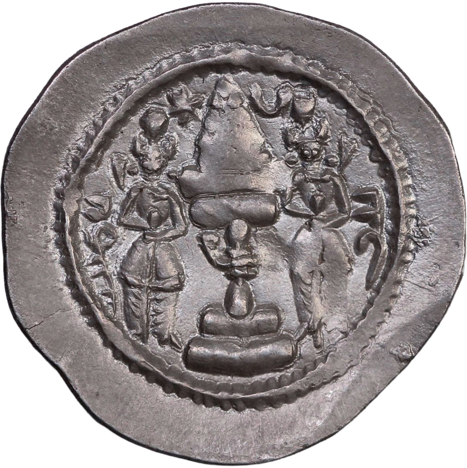 Drachm Khusro AD 531-579 Sassanian Ancient Silver coin - Image 3