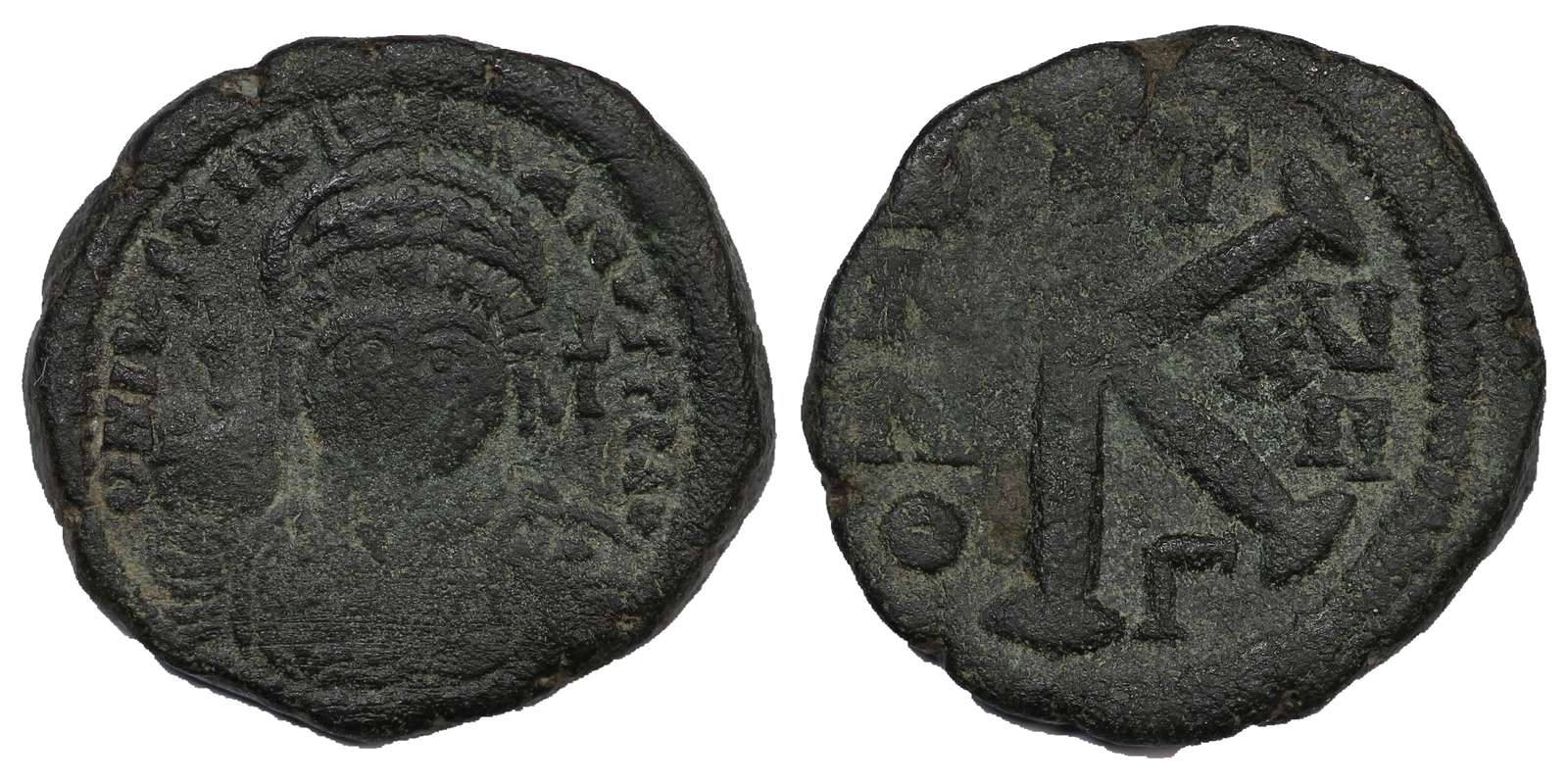 Ancient Coin Byzantine Maurice Tiberius 20 nummi AD 582-602 Sear 497