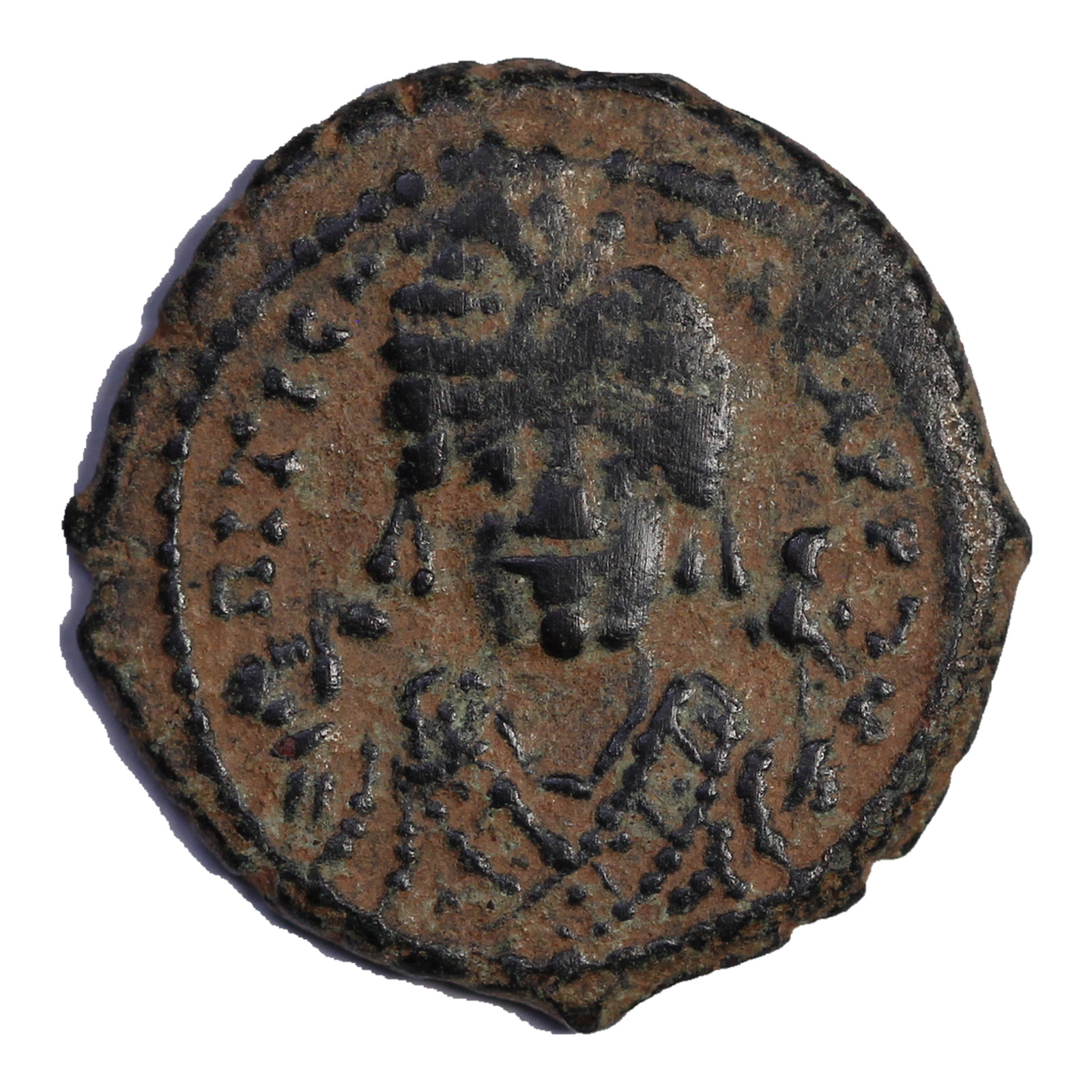 Ancient Coin Byzantine Half Follis Maurice AD 585-586 Sear 534 - Image 2