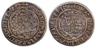 Electorate of Saxon 1⁄24 Thaler Groschen John George I 1627 World Silver Coin