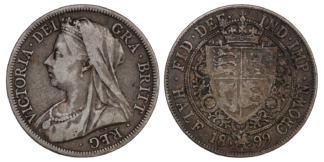 Great Britain Silver Halfcrown Queen Victoria 1899 S.3938
