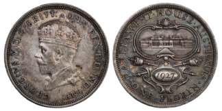 Australia 1927 Silver Florin George V Canberra Commemorative