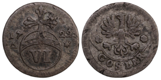 Free Imperial Silver 6 Pfennig 1722 German States, Goslar: KM 78