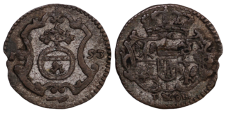 Billon 1 Pfennig Friedrich August II 1753 Saxony-Albertine: KM 894