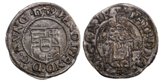 Kingdom of Hungary Silver 1 denar Ferdinand I 1539 Huszár 935