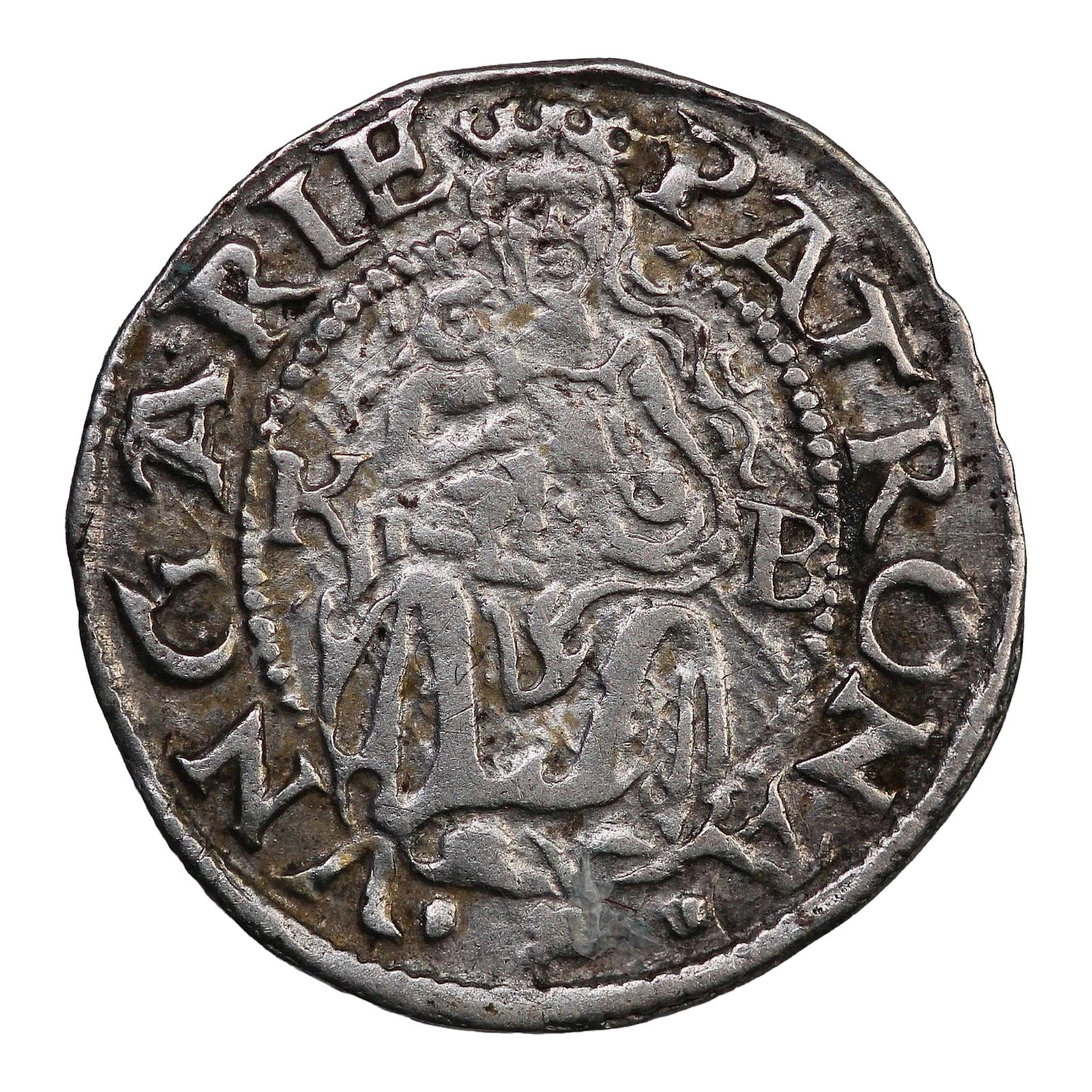 Kingdom of Hungary Silver Denar Ferdinand I 1557 Huszár (1979) 935 - Image 3