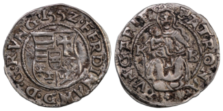 Kingdom of Hungary Silver Denar Ferdinand I 1552 Huszár (1979) 935