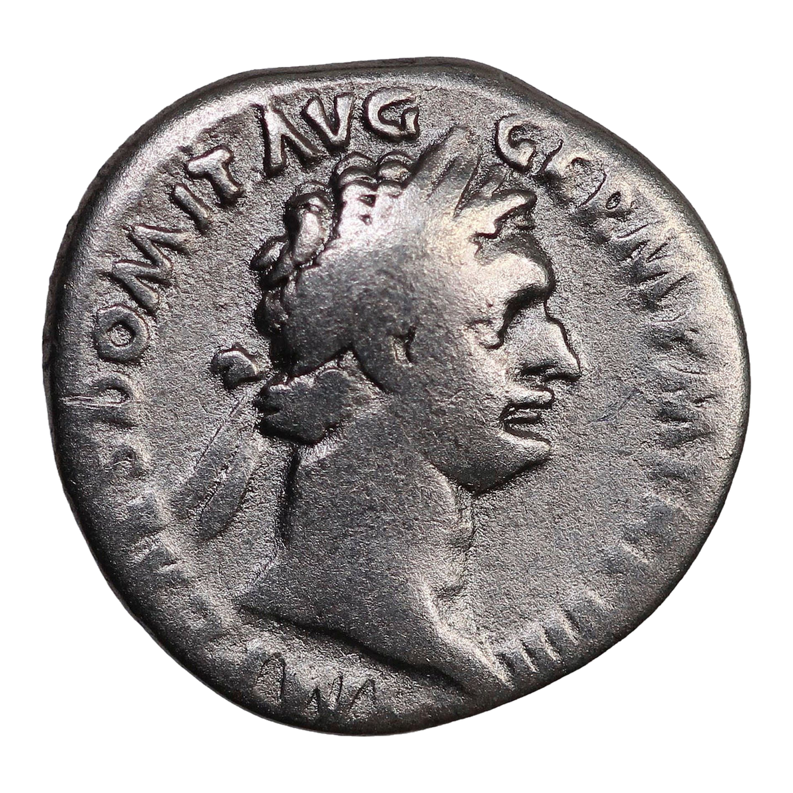 Ancient Roman Silver Denarius Domitian AD 92-93 - Image 2