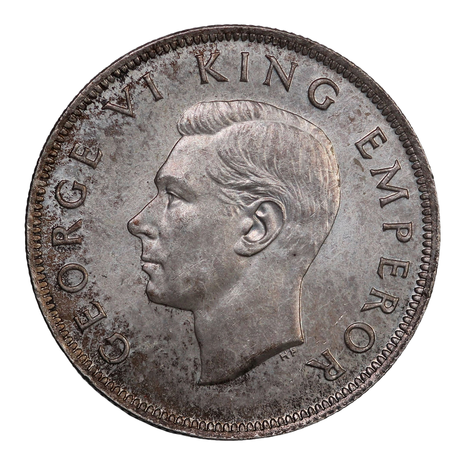 New Zealand Silver Half Crown George VI 1941 KM# 11 - Image 2