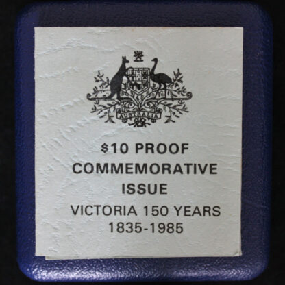 1985 Australia $10 Proof Silver Coin - Commemorative Issue Victoria 150 Years - Image 3