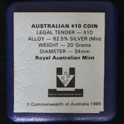 1985 Australia $10 Proof Silver Coin - Commemorative Issue Victoria 150 Years - Image 4