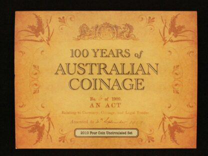 2010 Australia Four Coin Uncirculated Set - Coinage Anniversary C, S, M, B