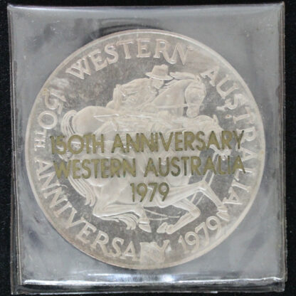 1979 Western Australia Swan River Colony 150th Anniversary Silver Medallion - Image 3